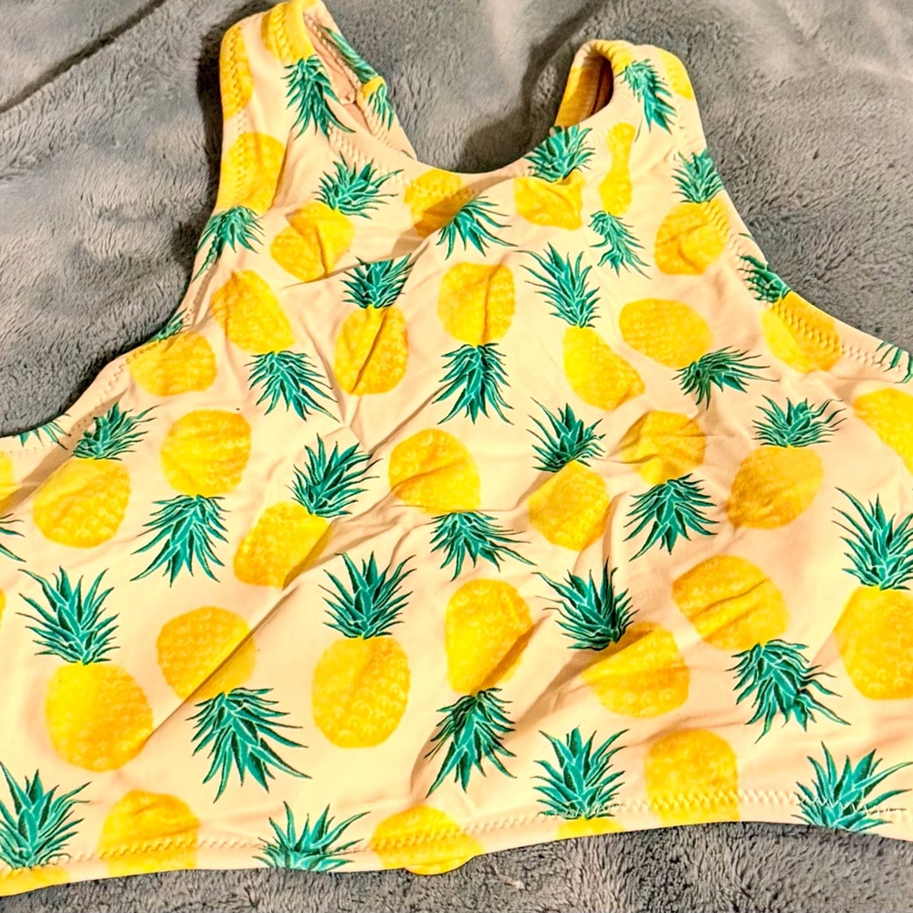 Pineapple bathing suit top